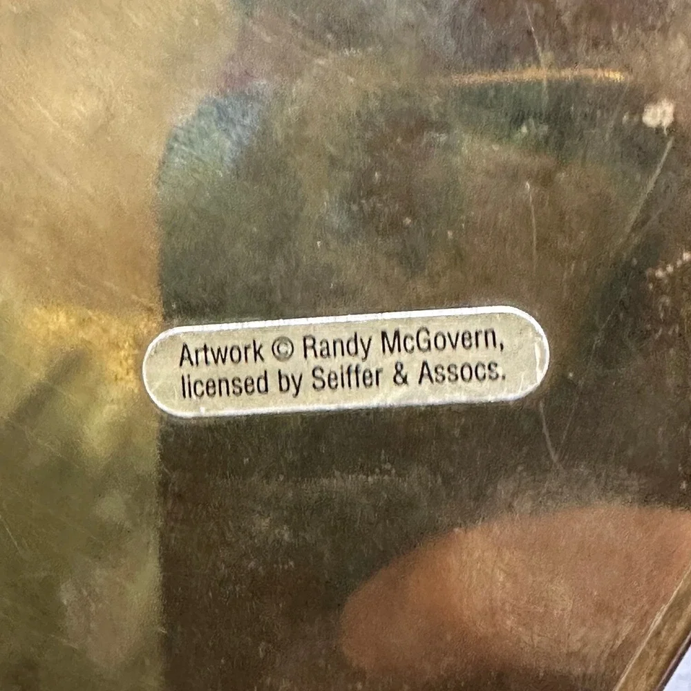 Via Vermont Handcrafted Glass Trinket‎ Box Rainbow Trout Randy McGovern Artwork